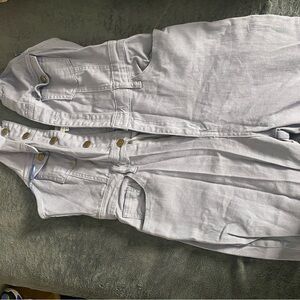 Long gray backless jumpsuit